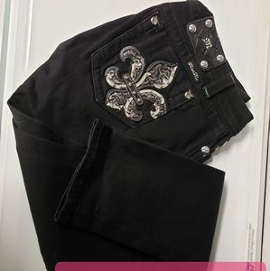 Miss Me Skinny Black Jean's Sz30